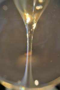 Wine glass through a magic glass ball